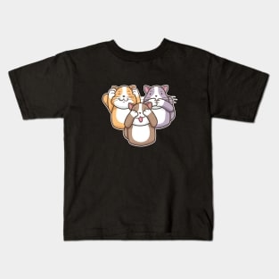Funny Cute Cats Kids T-Shirt
